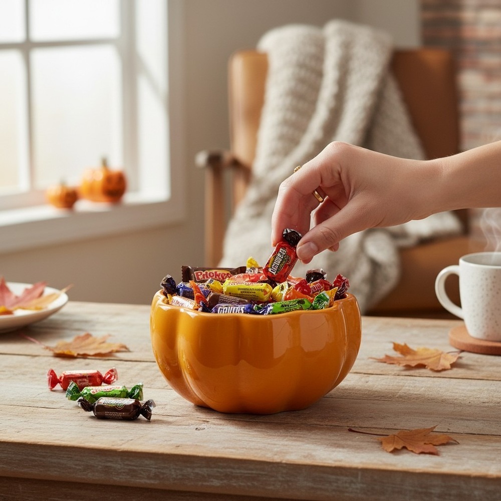 B.I.A. Pumpkin Ramekin Unisex 6 oz Orange Brand New Ceramic Fall Harvest Bowl